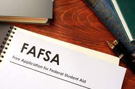 Image of the top of the financial aid form, FAFSA
