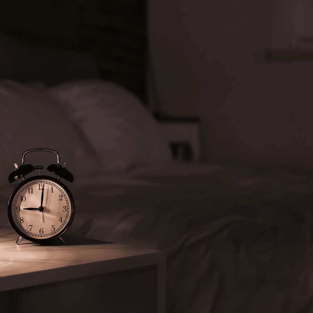 alarm clock on nightstand