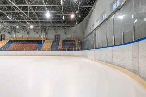Empty ice rink Olympics hockey